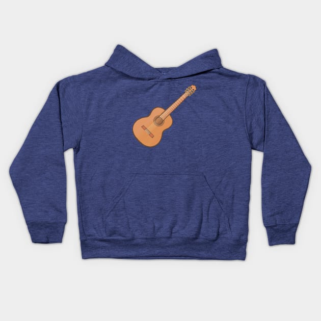 Classical guitar Kids Hoodie by ElectronicCloud